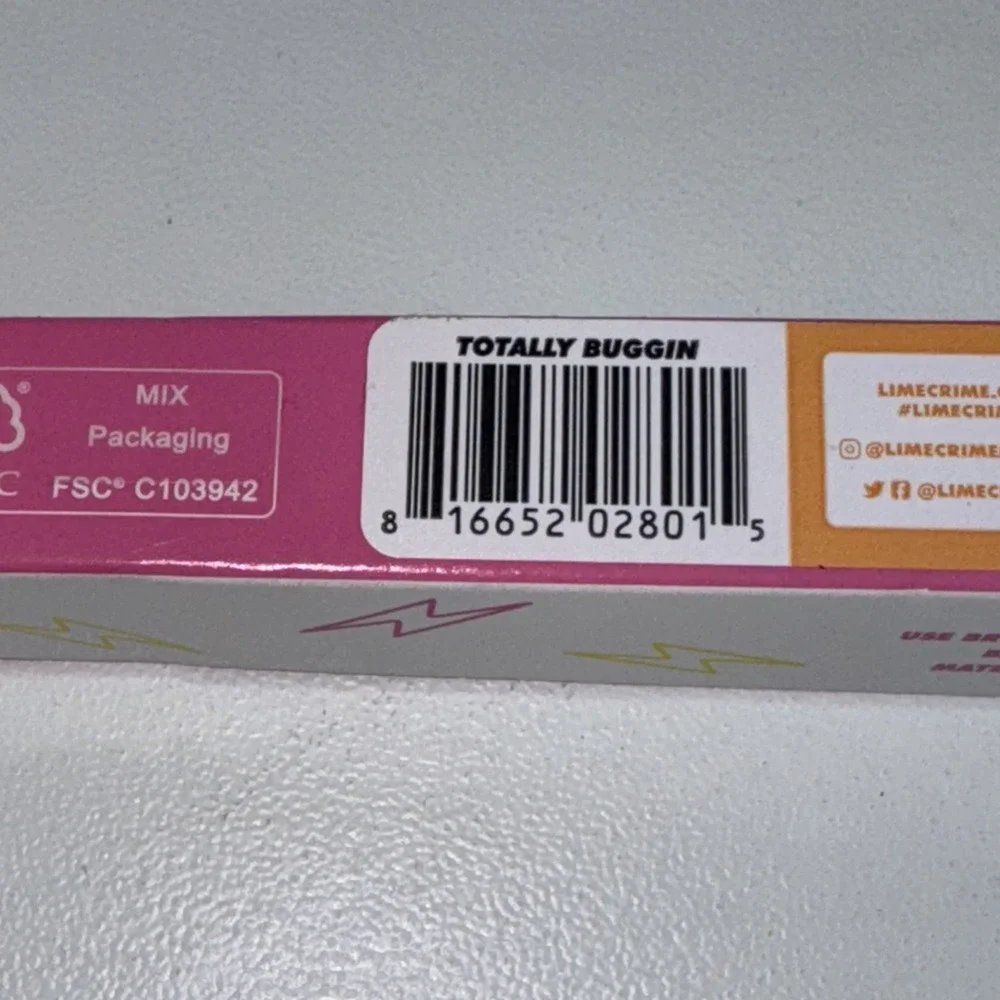 Lime Crime Electric Slide Eyeshadow & Brush Stick, 0.04 oz. TOTALLY BUGGIN NEW